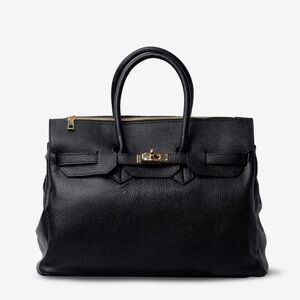 Elegant Black Leather Handbag
